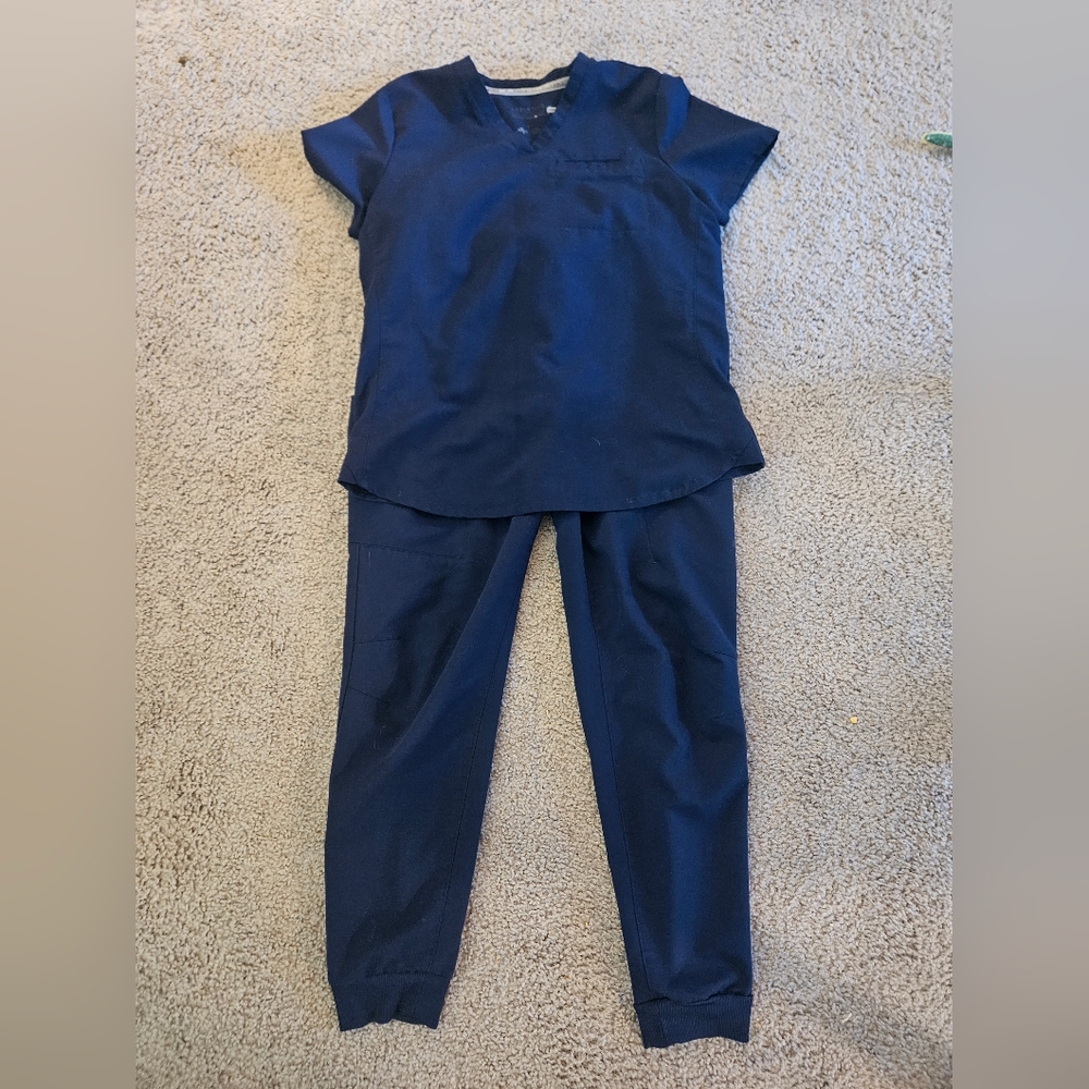 Fabletics Women's Scrubs in Navy Blue